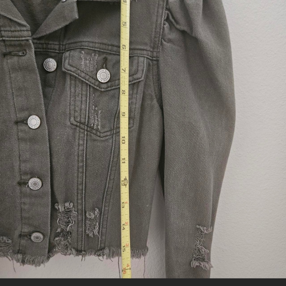 Denim Blvd. Distressed Cropped Jacket - Picture 3 of 7